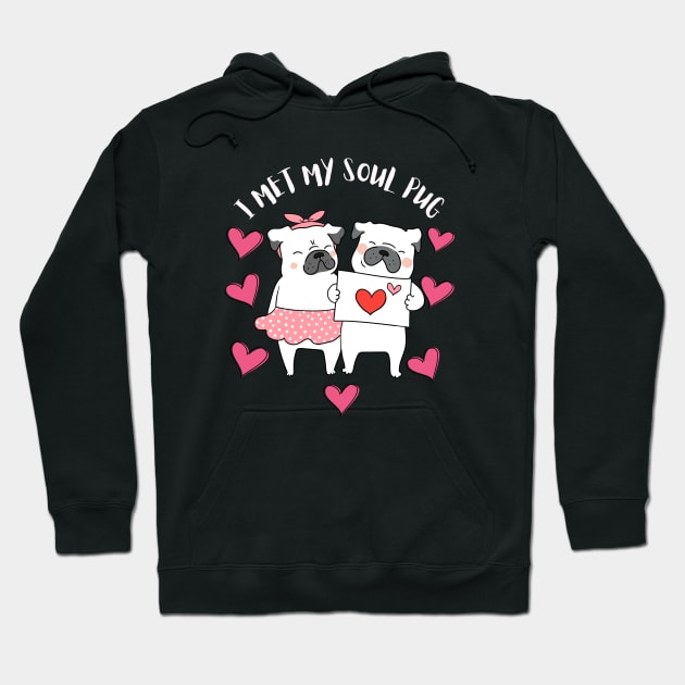 I Met My Soul Pup Valentines Gift For Dog Lovers Hoodie by Museflash